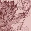 Graphic Flora, Burgundy
