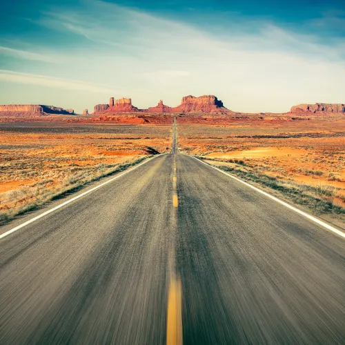 Road wall mural