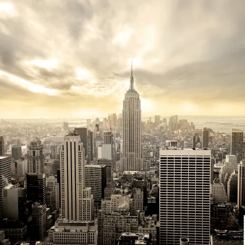 Murale avec vue sur New York