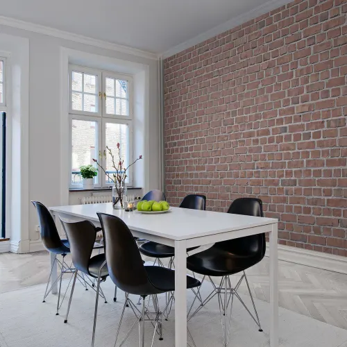 Realistic Red Brick Wallpaper Mural