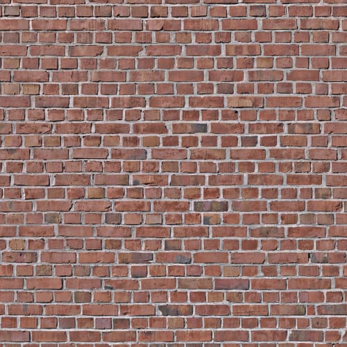Realistic Red Brick Wallpaper Mural