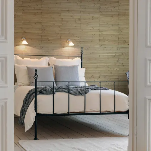 Wallpaper with wooden boards
