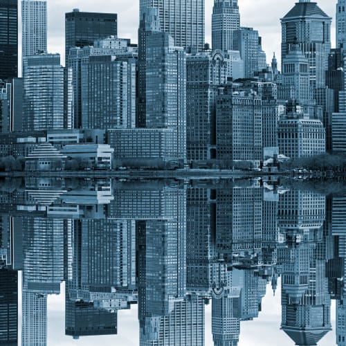 Art abstrait de New York dans une peinture murale