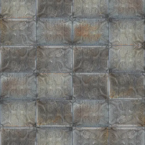 Wallpaper tiles of steel
