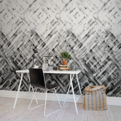 Monochrome wall mural