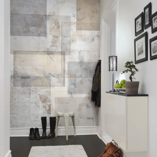 Sheer paper sheets behang