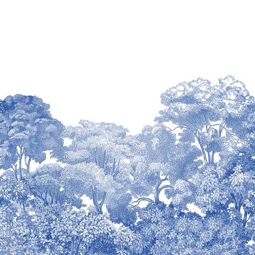 Wallpaper that looks like blue and white porcelain