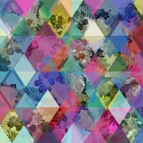 Geometrijska tapeta s uzorkom harlekina