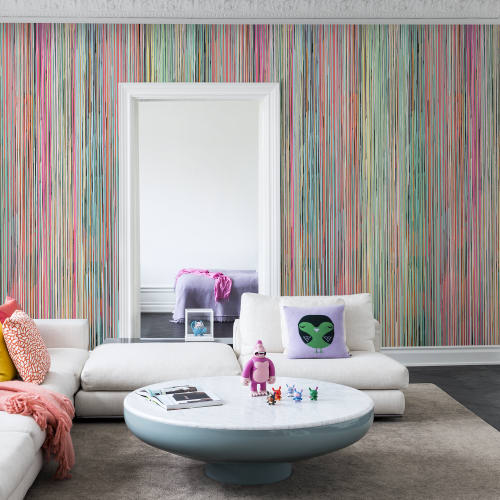 Verf op de muur.