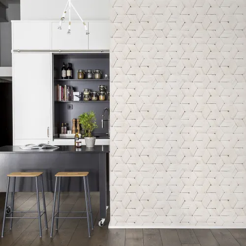 A braided wall in white