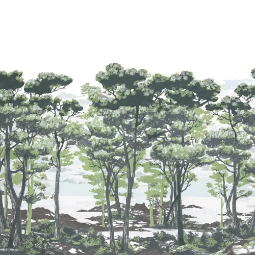HANDPAINTED FOREST MURAL