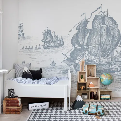 A WALL MURAL SUITABLE FOR A PIRATE