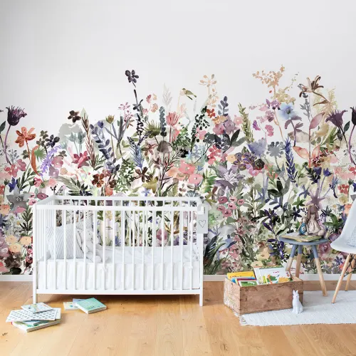Un motif de fleurs sauvage dans les tons pastel