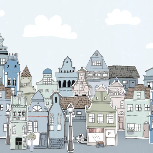 London Houses, Blue