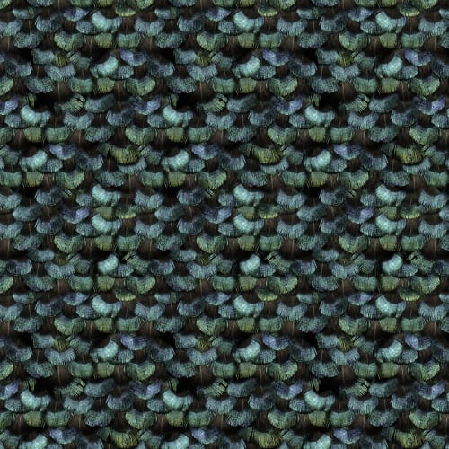 Expressive feathered wallpaper design