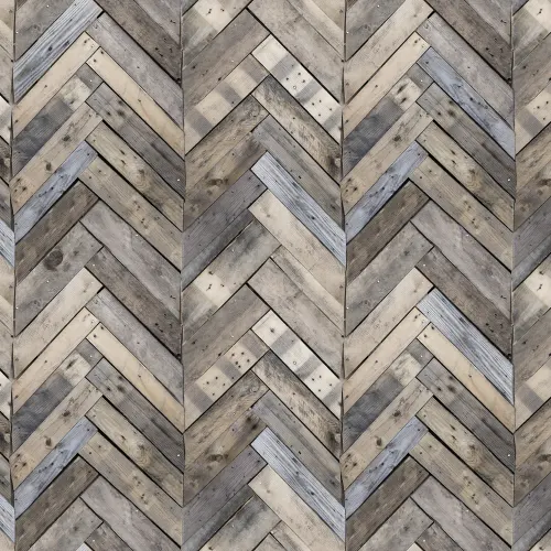 Weathered wood in a herringbone pattern