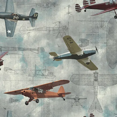 Nostalgic aero wall mural