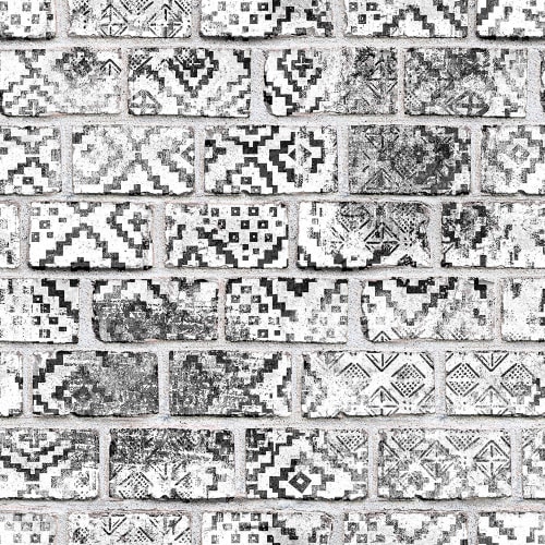 Un mur de briques noires et blanches avec des jolis détails