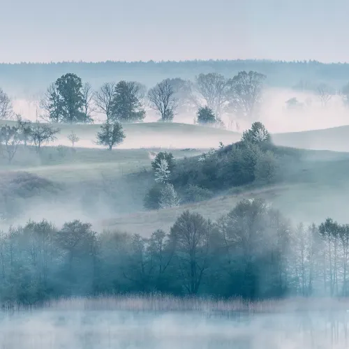L'alba in morbidi pastelli - un magnifico disegno murale