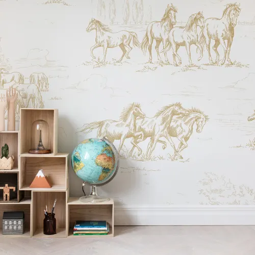 perete mural de aur