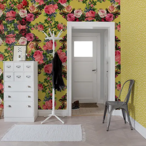 Een trotse bloemenmural