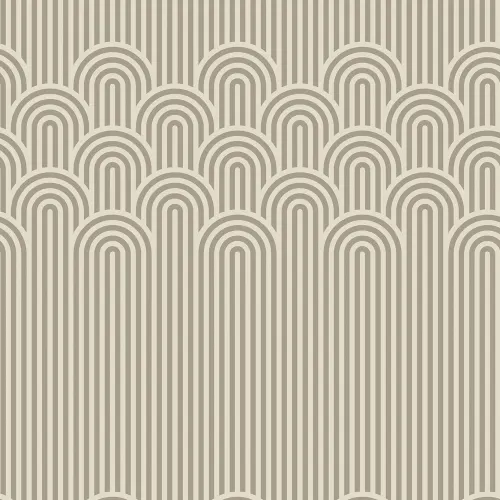 Mild curves on striped wallpaper