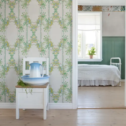 Karin Larssons blomstertrappa som tapet
