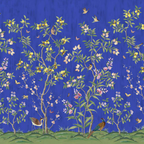 Décor mural bleu raffiné