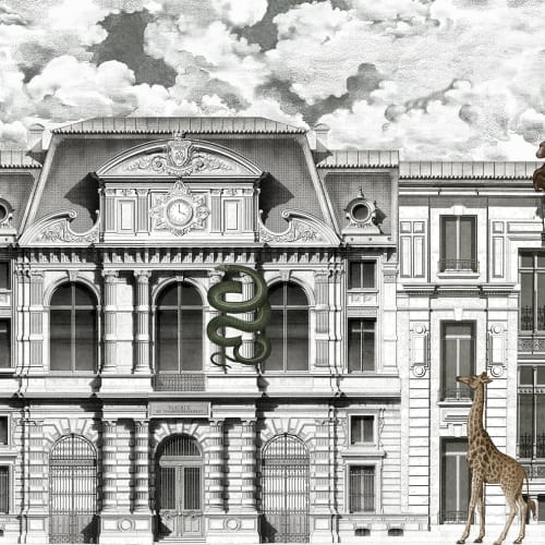 Decorative wallpaper with animals