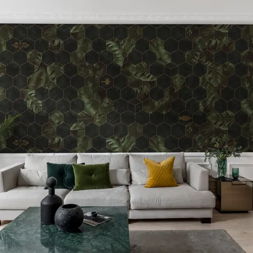 Monstera leaf wallpaper