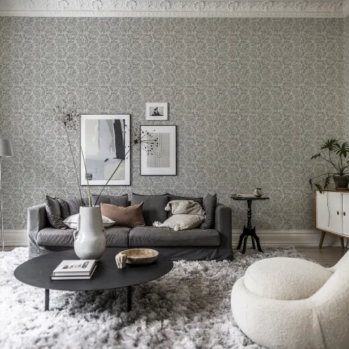 Marbled Hexagon Tiles, Gray
