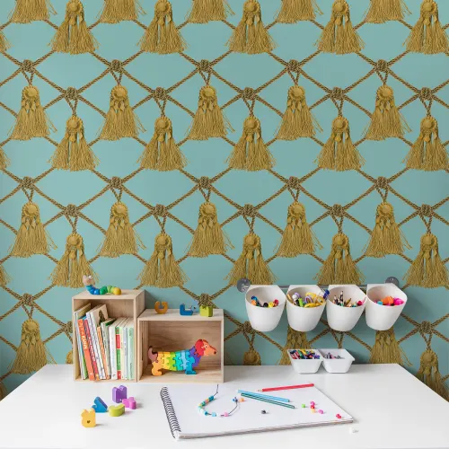 Tassels, Soft Turquoise