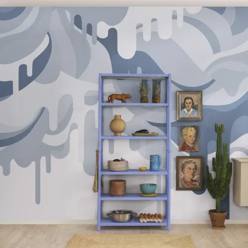 Dripping Ice Cream Blue