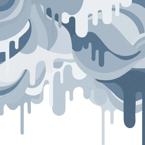 Dripping Ice Cream Blue