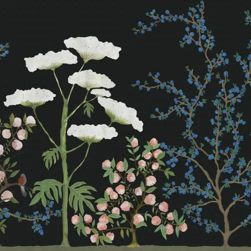 Hand-Painted Chinoiserie Pattern