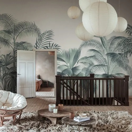 Swaying Palm Leaves
