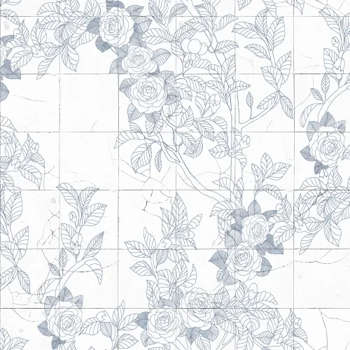 Rose Tiles, Blue
