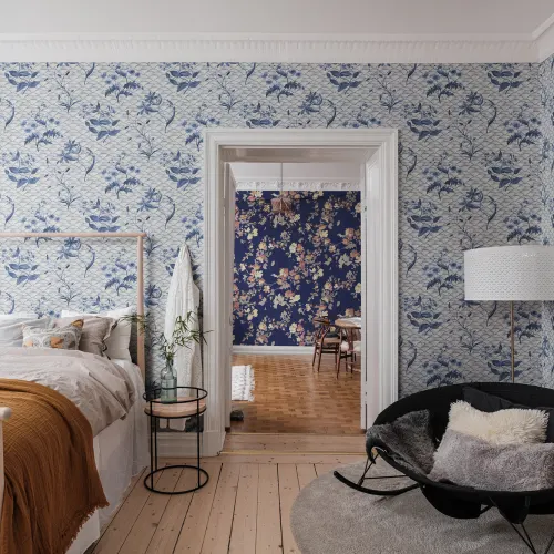 Floral Ripple Blue