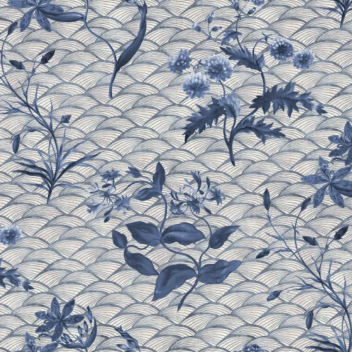 Floral Ripple Blue