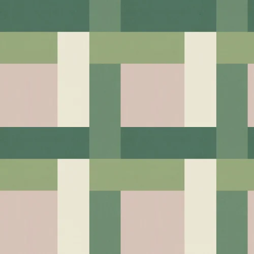 Green and pink striped wallpaper design