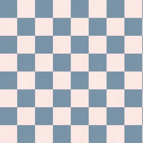 Blue and pink checkered wall mural