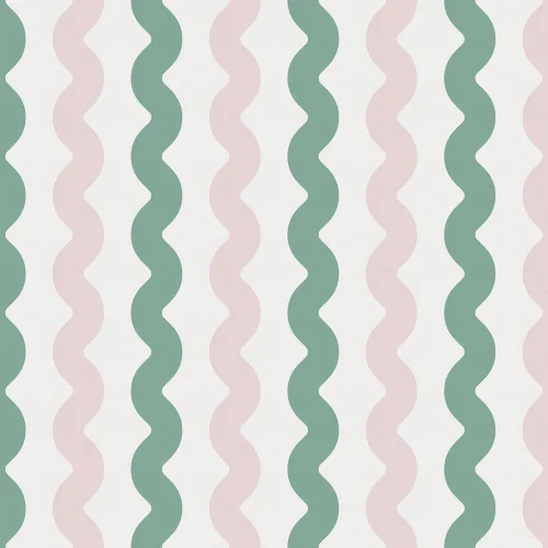 Green and pink wobbly wallpaper design