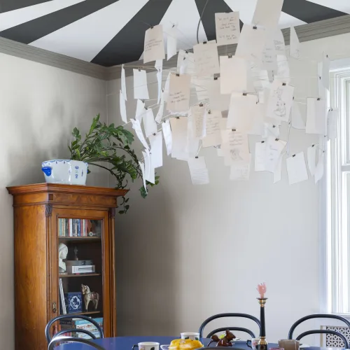 Maximalist ceiling wallpaper