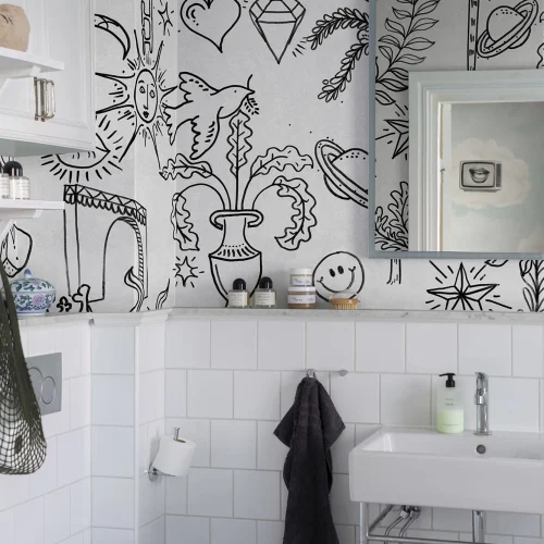 Doodle model de design tapet
