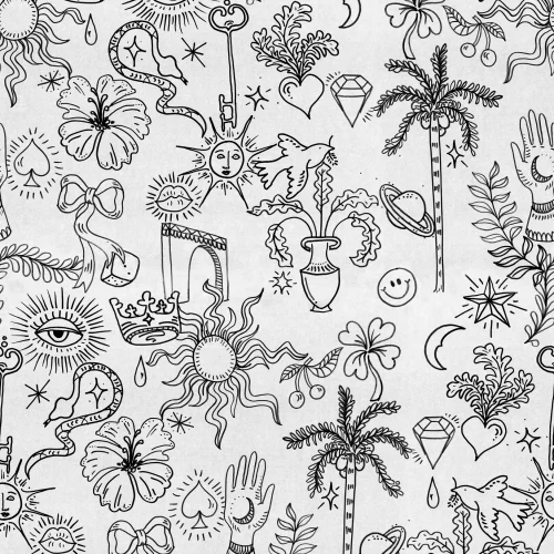 Doodle model de design tapet