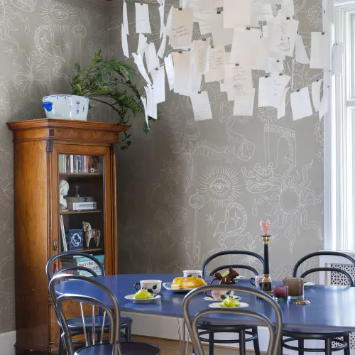 Doodle pattern wallpaper design