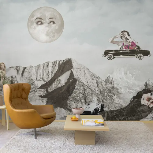 Vintage style retro wallpaper