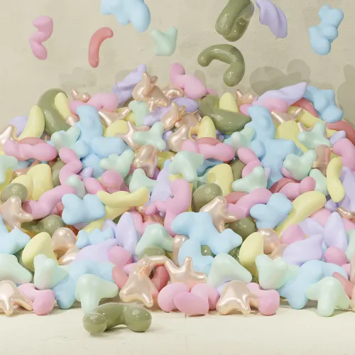 Cool 3D bubblegum behangontwerp