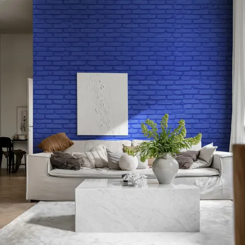 Brick Wall in Cobalt