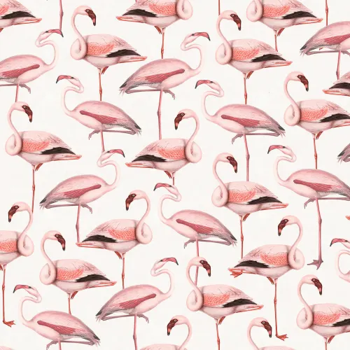 A Flamingo Fiesta in Pastel Tones